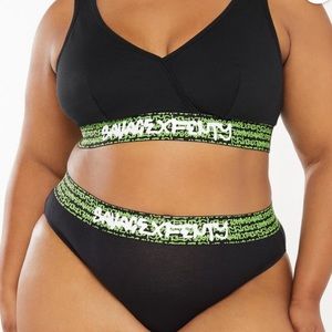 Savage X Fenty Women/'s Showgirl High-leg Bikini